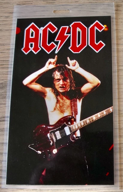 AC/DC LAMINATED LANYARD BACKSTAGE PASS (1980's) ANGUS YOUNG £9.99 ...