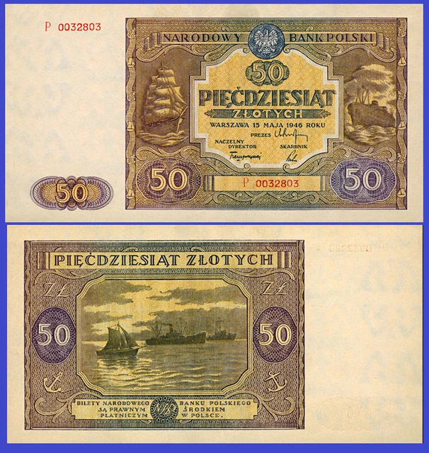Poland  50 zlotych  1947   -   Copy