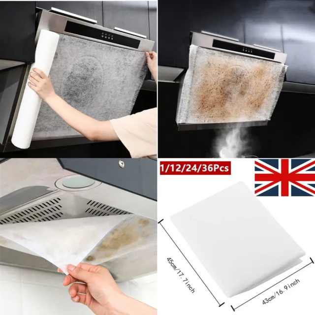 Cooker Hood Filter Oven Grease Extractor Fan Paper Cut To Fit Size Universal