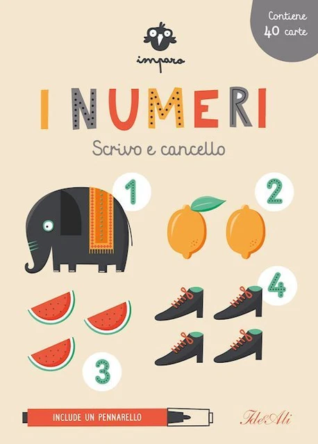 Libro 'I Miei Numeri' Con Pennarello - Edizione A Colori, Scrivo E Riscrivo, Per Bambini