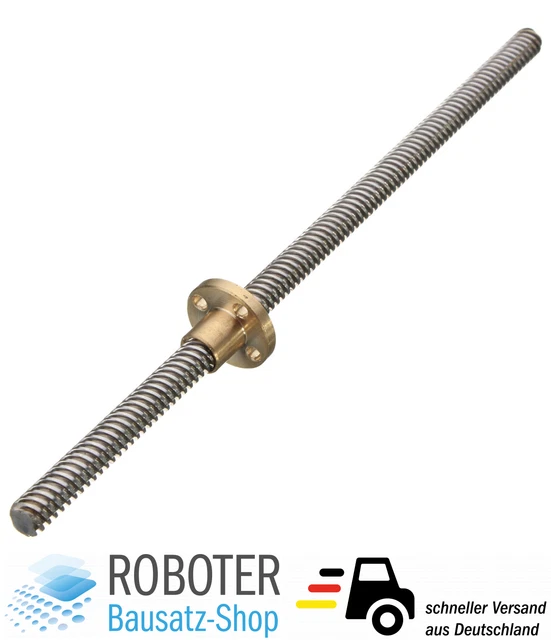 Trapezgewindespindel T10 Edelstahl - 2mm Steigung Für 3D-Drucker & CNC