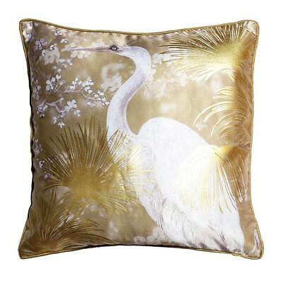 Crane oro riempito Cuscino Cuscino Morbido Animale orientali Bird ALBERI metallico 45cm 
