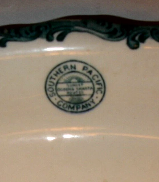 Southern Pacific Company Sunset/Ogden/Shasta Routes Platter-2# 7+ Oz/12 3/8 X 9" 2