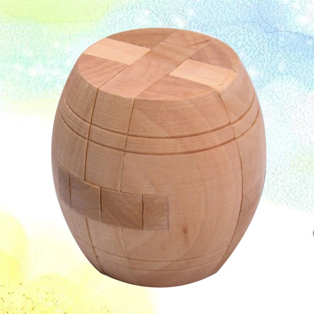 Rompecabezas de bloqueo inteligente de China juguete teaser cerebral diseño educativo barril de madera