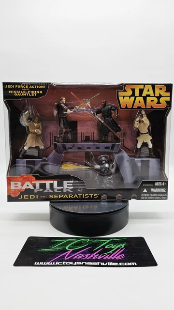 ✅️Star Wars Battle Pack Jedi Vs Separatists Jedi Force Action New B4
