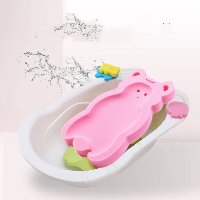 Bear Shower Support Mat Newborn Shower Cradle Bathtub Set Pad Baby Bath Cushion