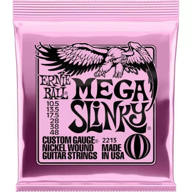 Ernie Ball 2213 - Jeu de cordes guitare électrique Mega slinky - 10,5-48