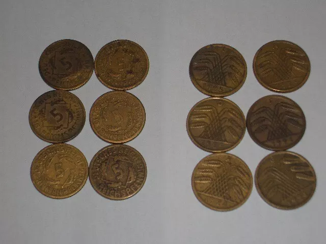 006G Deutsches Reich - 6 x 5 Pfennig  Weimarer Republik