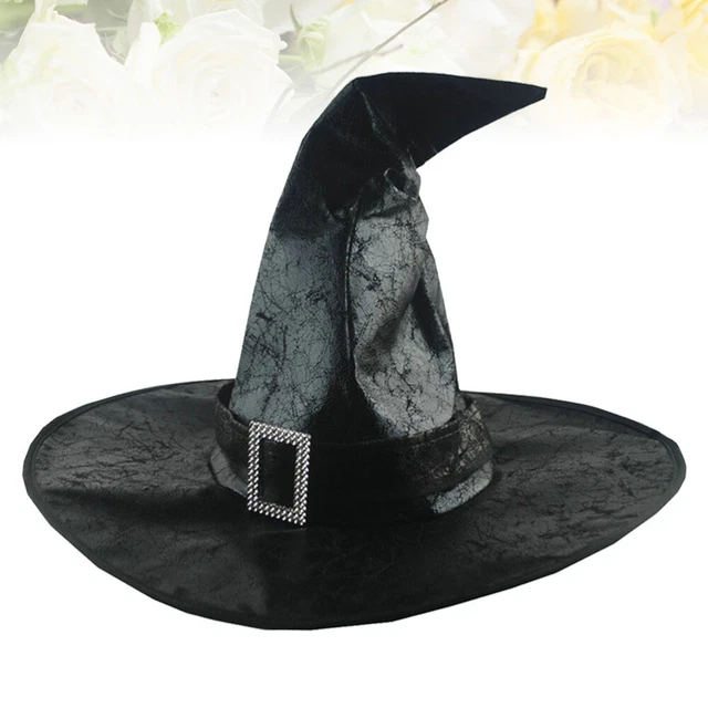 thumbnail image 2 of WILLBOND Halloween Witch Hat And Lace Gloves Set - 4 Piece Costume Accessories For Witch Dress Up 2 of 9