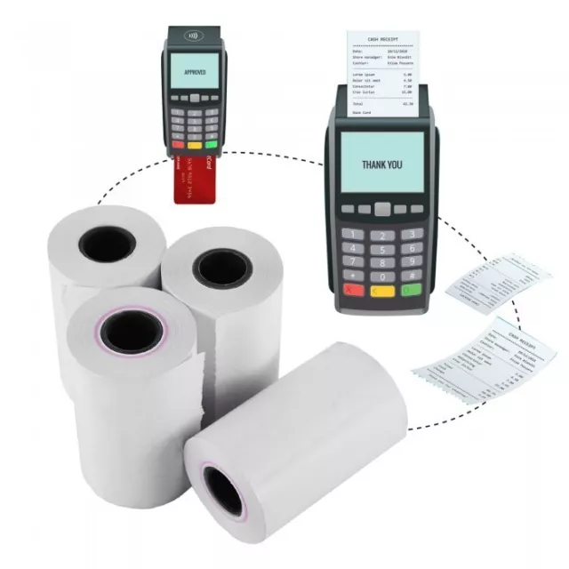 57x40 Kreditkartenterminal Thermopapier bis Rollen, Quittung für EPOS POS, PDQ 3