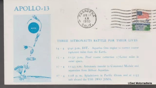 Apollo 13 Three Astronauts Battle for their Lives FDC Ersttagsbrief 1970