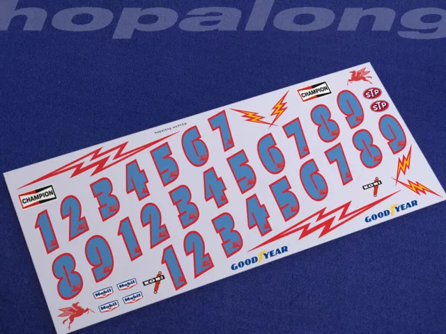 Scalextric/Slot Car 1/32 Scale Waterslide Decals. ws015w