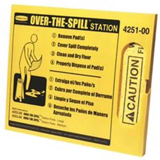 Rubbermaid Commercial Over-The-Spill Pads Kit, Includes: Pad Dispenser, Fastners