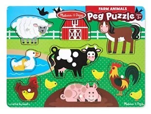 Farm Animals 8-Piece Peg Puzzle
