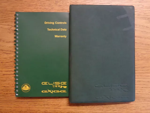Lotus Elise 111R/Exige Owners Handbook/Manual and Pack