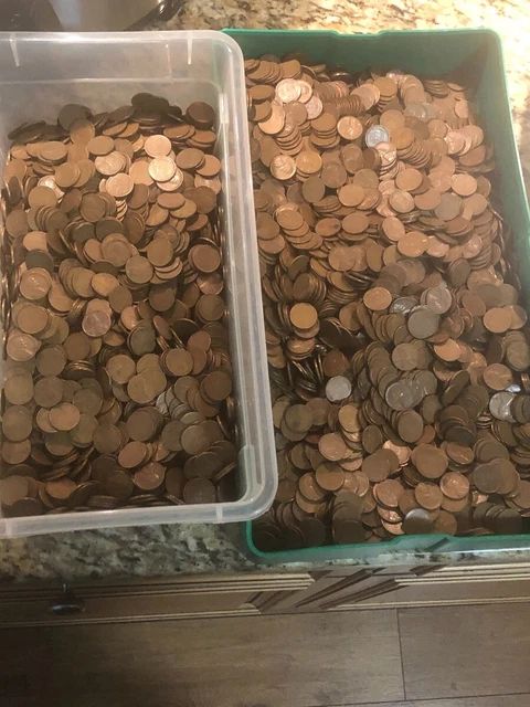 5000 Lincoln Wheat Cents BAG. 100 rolls circ wheaties, common late dates.  #udd2