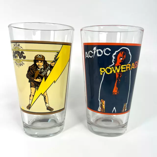 AC/DC COLLECTOR'S SERIES PINT GLASSES Set of 2 from 2005.