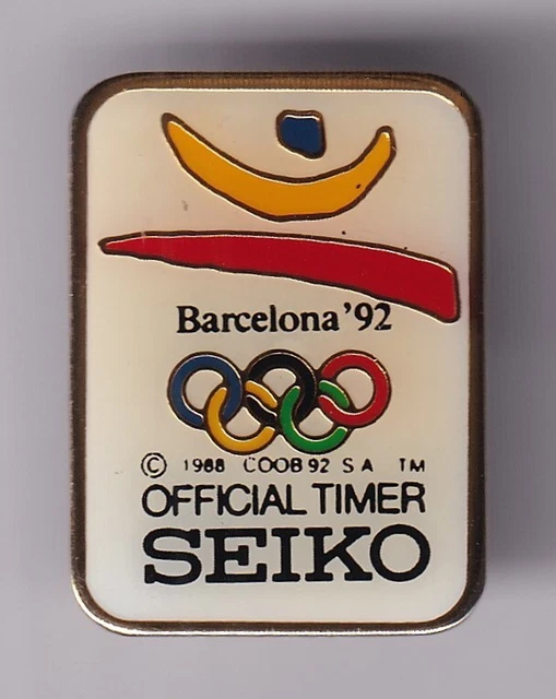Rare Pins Pin's Seiko Sponsor Montre Jo Barcelona 92 Sport