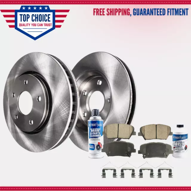 Front Disc Rotors Ceramic Brake Pads Kit for Hyundai Santa Fe Sport Kia Sorento