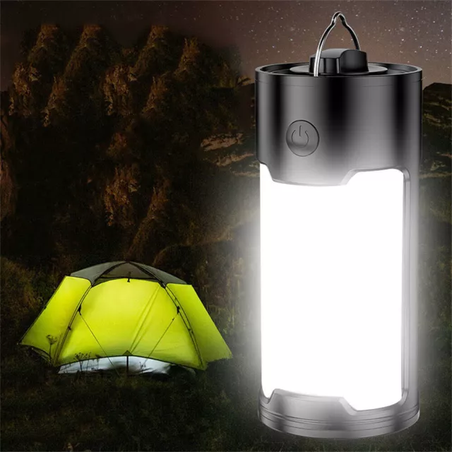 48 LED Portable Camping Light USB Rechargeable Lantern Night Light Tent Lamp UK