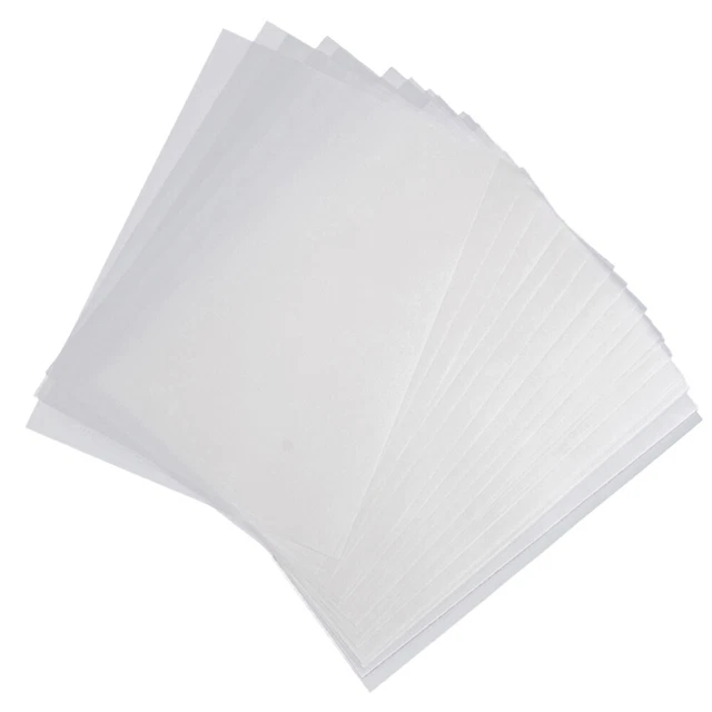 60 piezas papel de trazado pergamino papel de diseño papel de boceto papel de trazado transparente