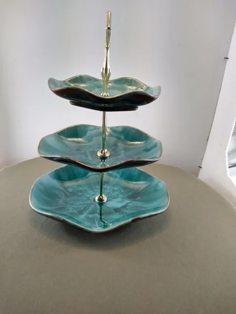 Blue Mountain Pottery  3 Tier Serving Dish