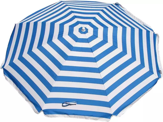 Shelta Australia 180 cm Beach Umbrella Noosa, Blue and white striped