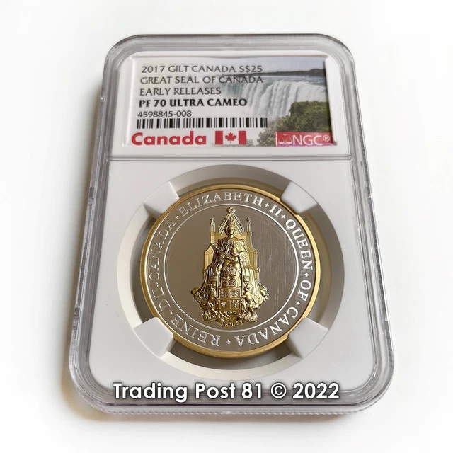 2017 Great Seal of Canada $25 銀貨 PF70UC 2017 $25. Fine Silver Coin 