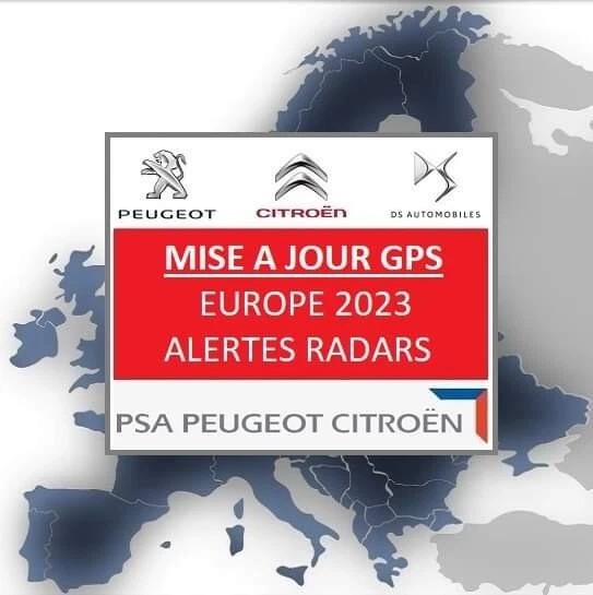 MISE À JOUR cartographie GPS Peugeot, Citroen 2023 + Radars EUR 50,00
