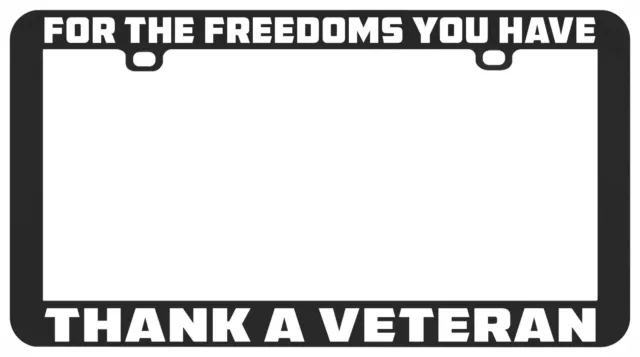 Per Il Freedoms Tu Avere Thank A Veteran Guerra Targa Piastra Telaio Sostegno