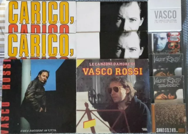 Lotto/Stock Vasco Rossi: 4 LP (+ 2 LP Omaggio) + 1 Box (11 CDS) + 4 Cd
