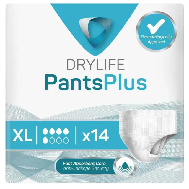 Drylife Unisex Incontinence Pants Plus - Extra Large - Pack of 14