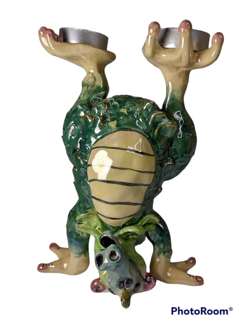 Blue Sky Clayworks Heather Goldminc ALLISTAIR DRAGON Tea Light Candle Holder Blue Sky Clayworks Heather Goldminc ALLISTAIR DRAGON Tea Light Candle Holder