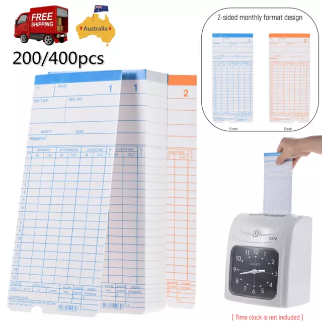 200X Monthly Payroll Cards For Employee Attendance Bundy Clock Recorder Timecard