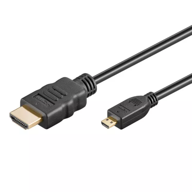 5m Micro HDMI Kabel mit Ethernet HDMI A auf Micro Type D Stecker FullHD 3D 4K
