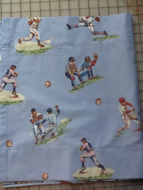 Custom Valance~Old Time Baseball ~ Pottery Barn Kids, 88 By 15 PBK ~ Blue