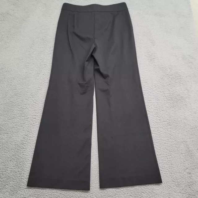 Chicos Pants Womens 0.5R US 6R Black Pullon Wide Leg Pull On Slacks Stretch