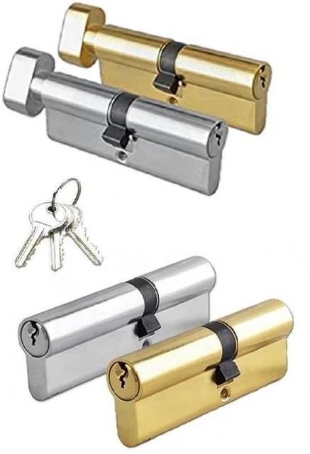 Lock & Lock Euro Cylinder Barrel Lock – UPVC/PVC Wood Doors, Extra Keys Available