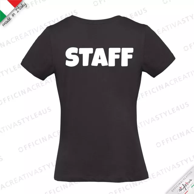 5 T-shirt STAFF scegli la vestibilità uomo o donna e colore, in morbido cotone 3