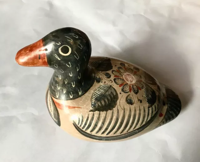 Duck Art Vintage Mexican Folk Art Pottery Duck Bird EXCELLENT CONDITION