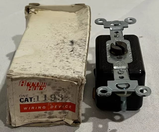 Vintage ARROW-HART 1193 Rotary Lock Switch 1973 In Box