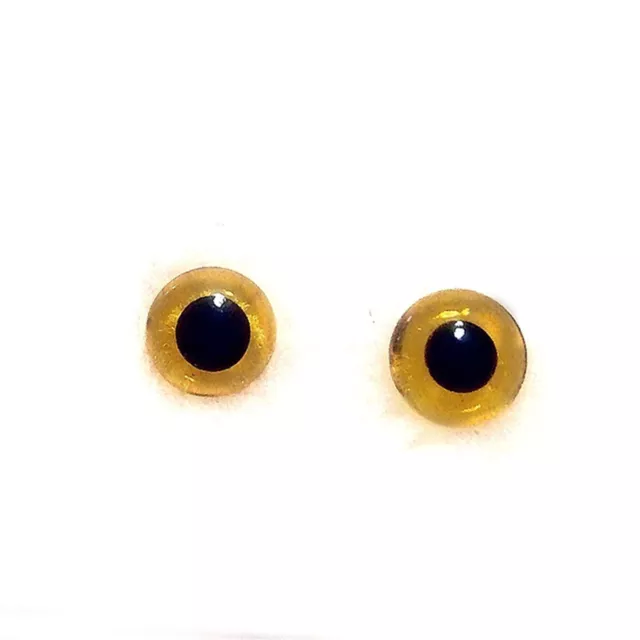 80pcs Amber Glass Eyes 3-10mm Needle Kit DIY Beans Type Eye for Teddy Dolls  YS