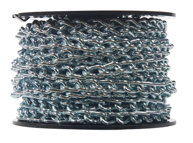 Campbell Chain 0722527 Zinc Plated Twist Link 520 lbs. Load Machine Chain 70 ft.