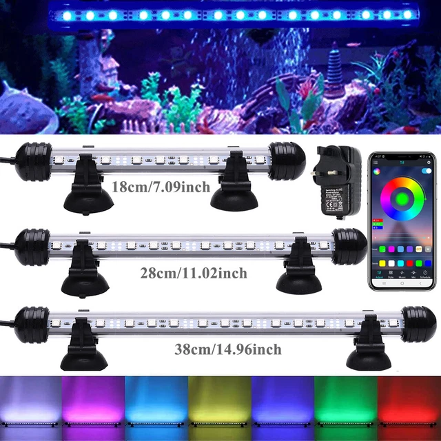 Submersible LED Aquarium Light Underwater Fish Tank Lights RGB LED Light Bars UK