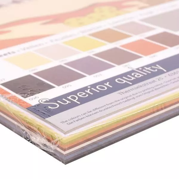 Vaessen Creative Florence Cardstock Papier - Erdtöne 12 Farben 60 Blätter A4 3