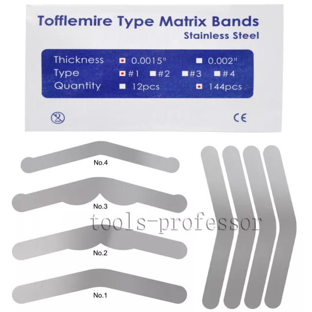 Dental Stainless Steel Tofflemire Matrix Bands Universal Matrix Retainer 6 Types 3