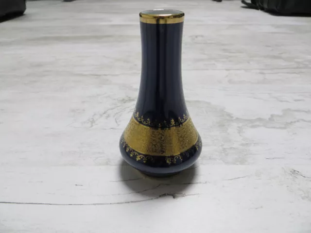 Royal Porzellan Bavaria KPM Echt Cobald Vase klein Vintage