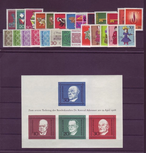 Bund Jahrgang 1968 postfrisch