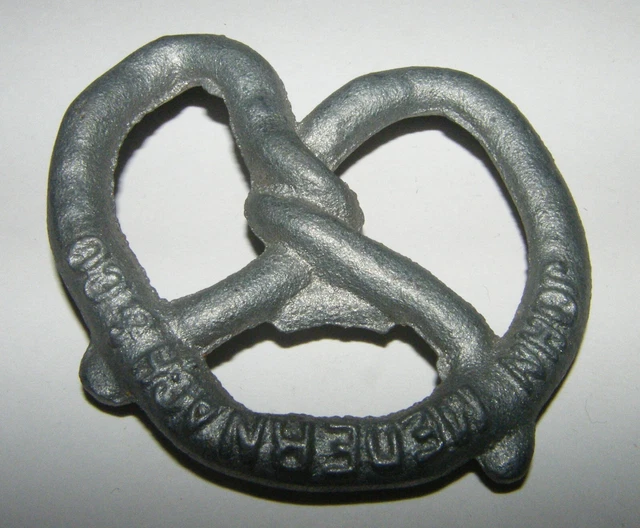 Vtg PRETZEL SHAPED Soda Beer Alcohol Bottle Opener John Medernach PA Advertising
