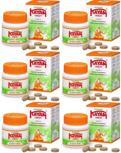 KAYAM Comprimé 30tab (Pack de 6) Laxatif naturel ayurvédique